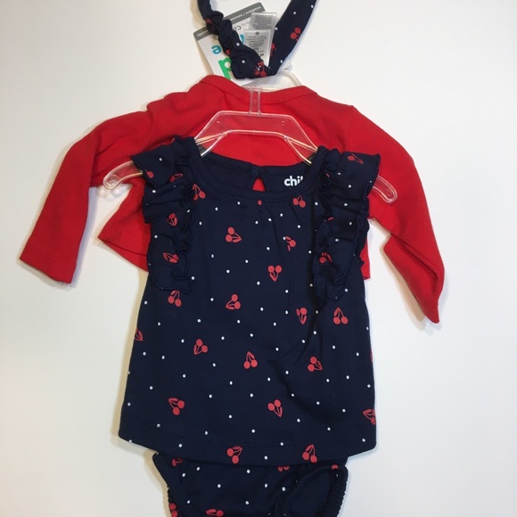 Child of Mine by Carter’s Dress Set 0-3 Months Three Piece Set - Picture 3 of 7